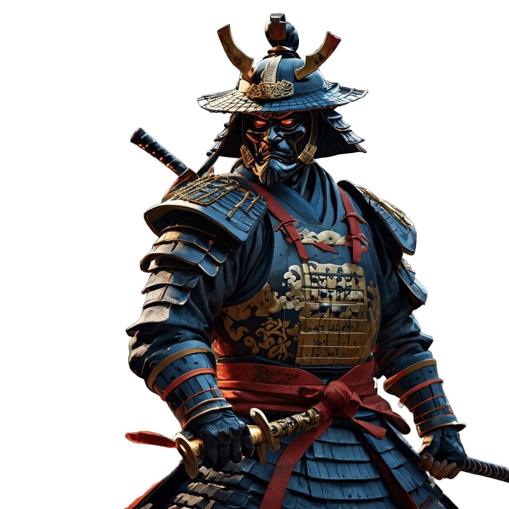 Ukiyo-e Samurai Shogun with Sword