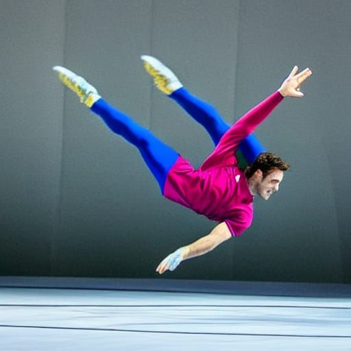 Man Walking on Hands as Acrobat
