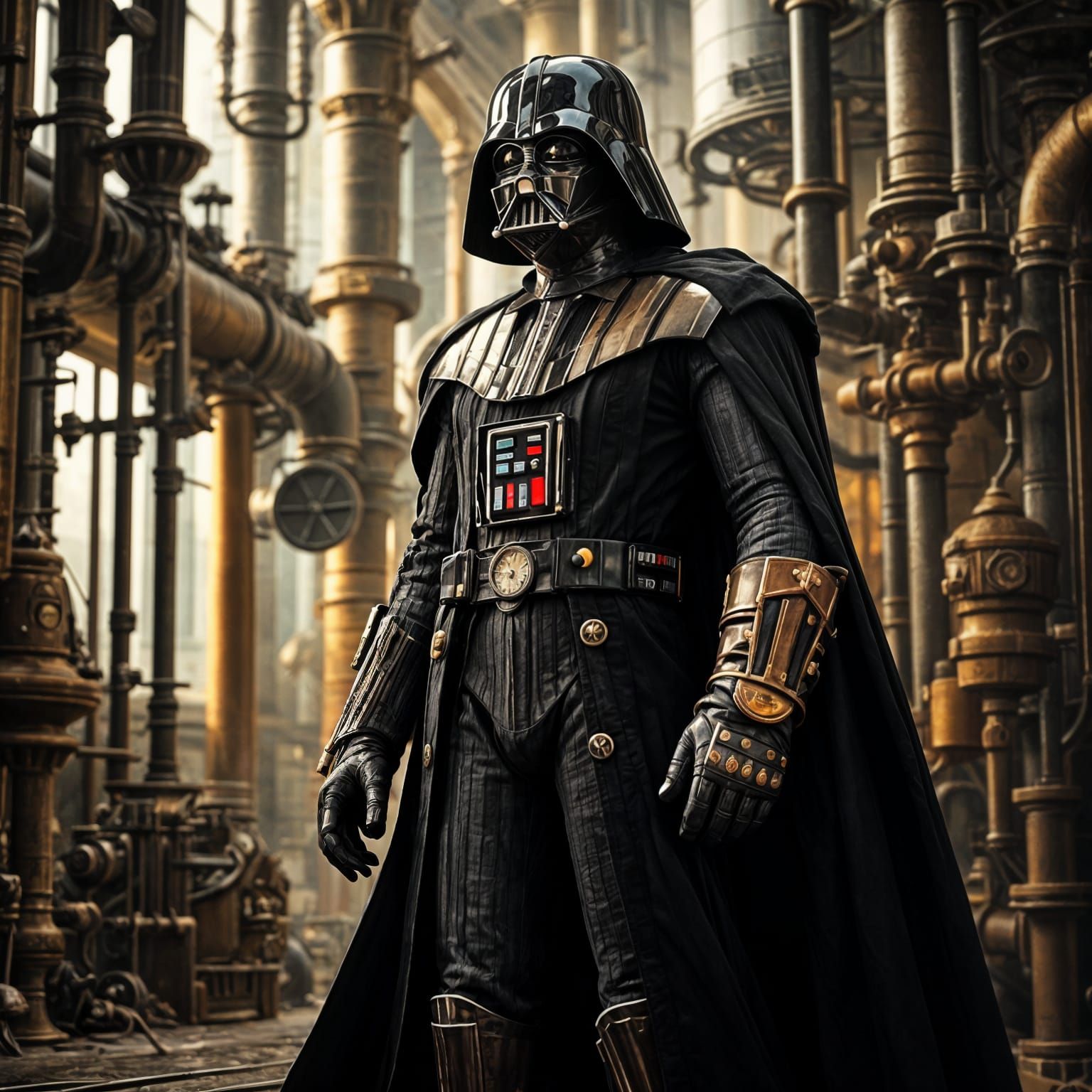 Darth Vader in Gilded Steampunk Armor