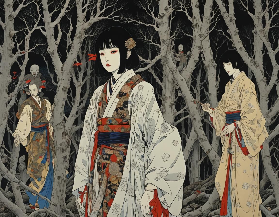 Ero-Guro Horror Scene in a Dreamlike State