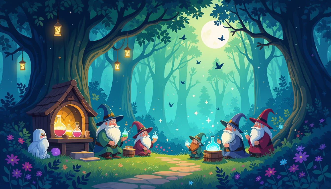 Enchanted Forest Creatures Offer Magical Services