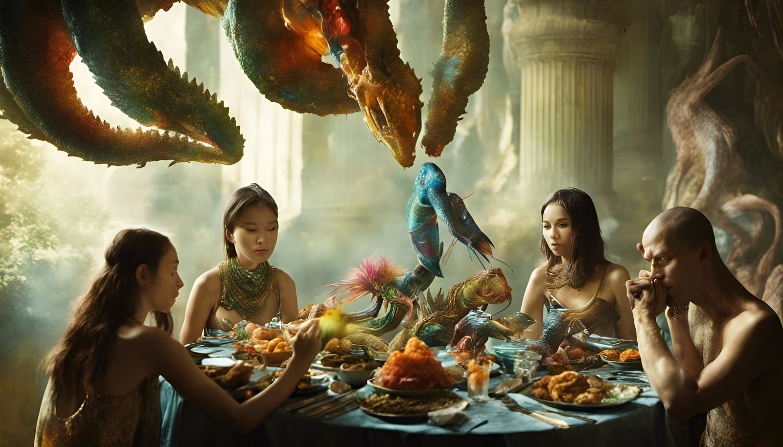 Exotic Creatures in a Bizarre, Maximalist Landscape