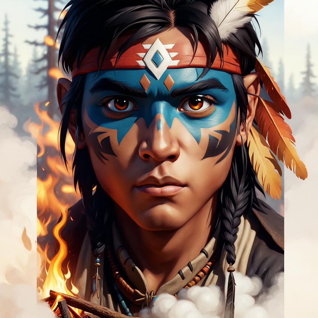A Native American boy