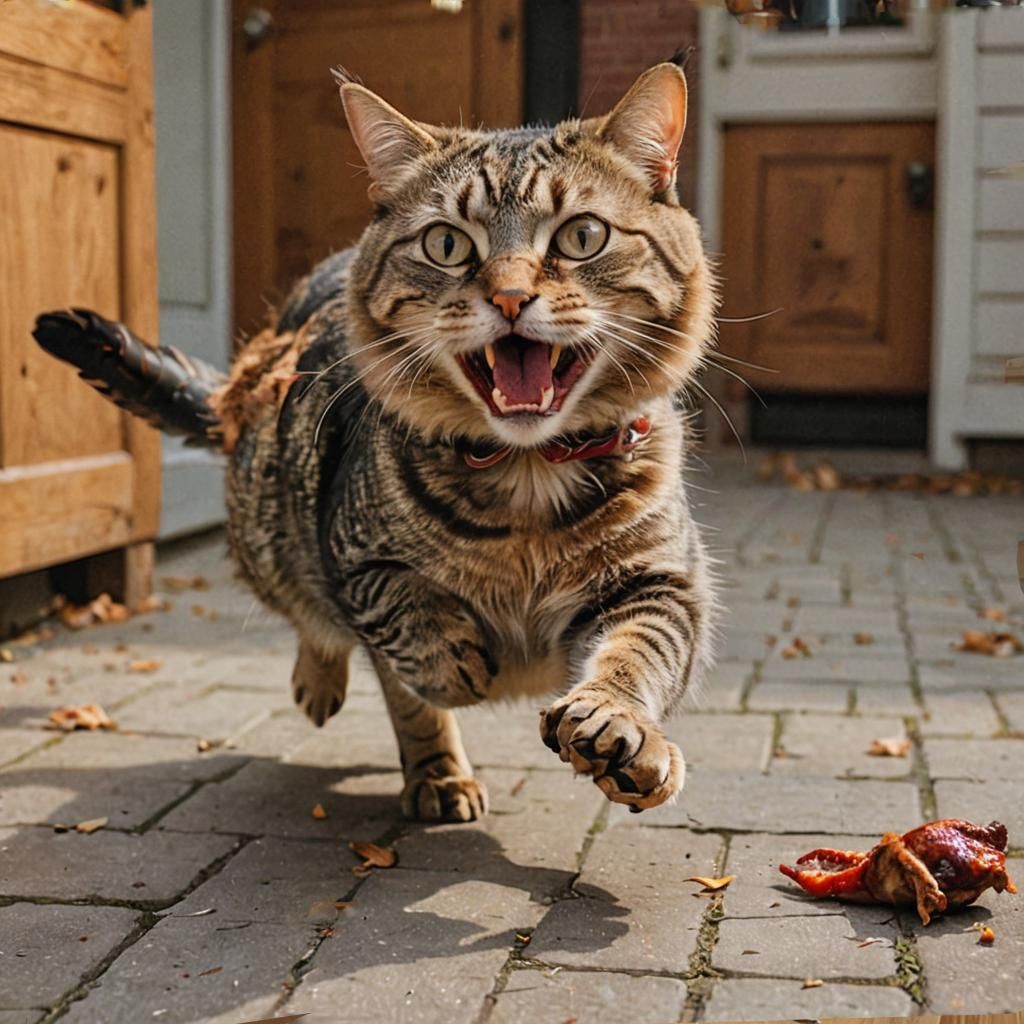 Furry Sprinter Pursues Delicacy