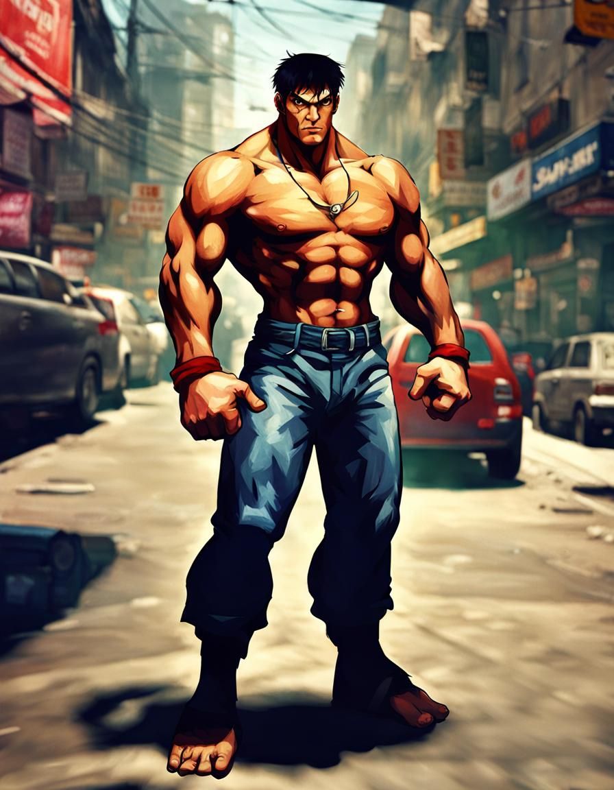 Street Fighter Style Portrait of a Man