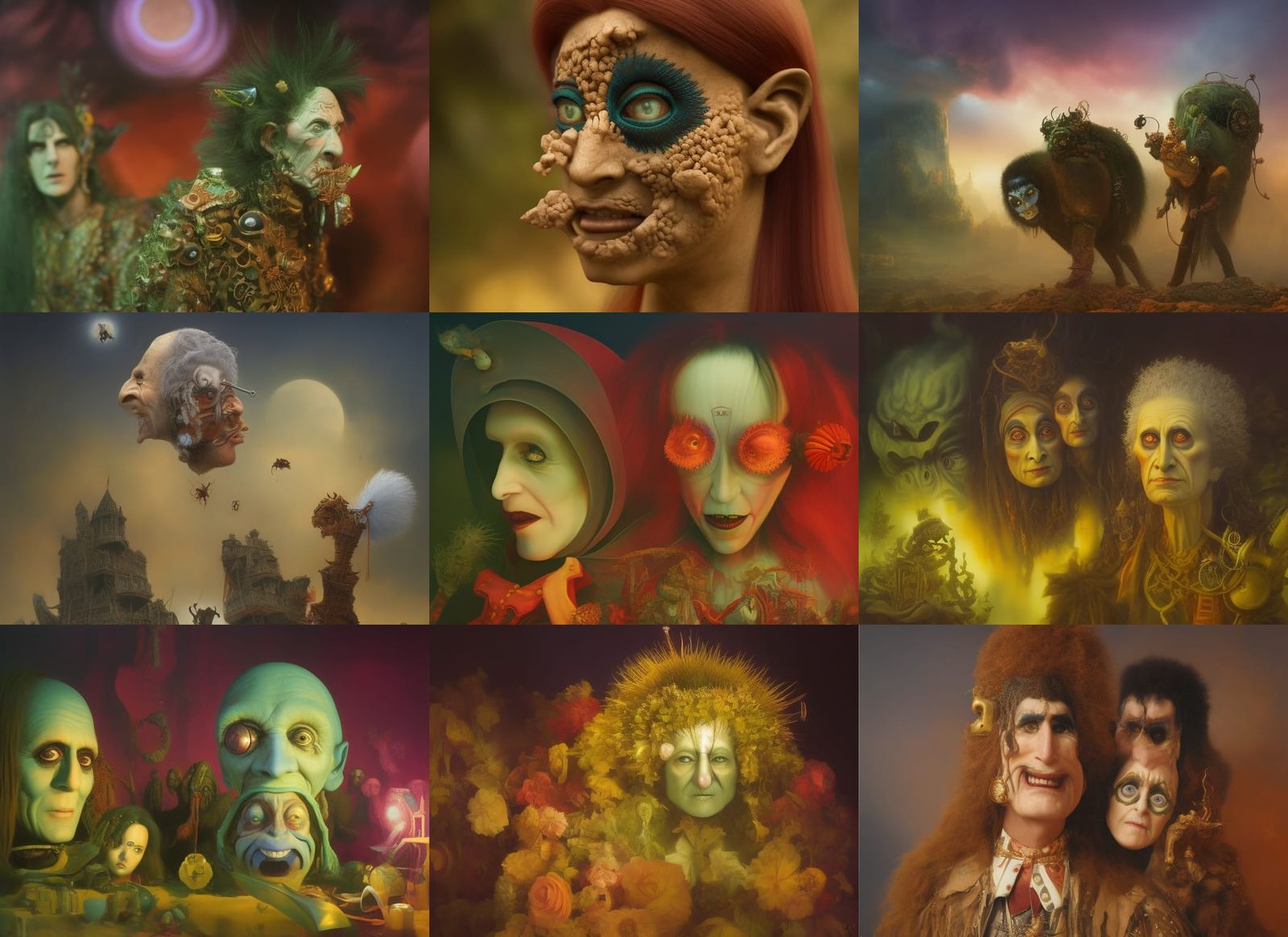 Gothic Woman Portrait in Dark Surreal Style