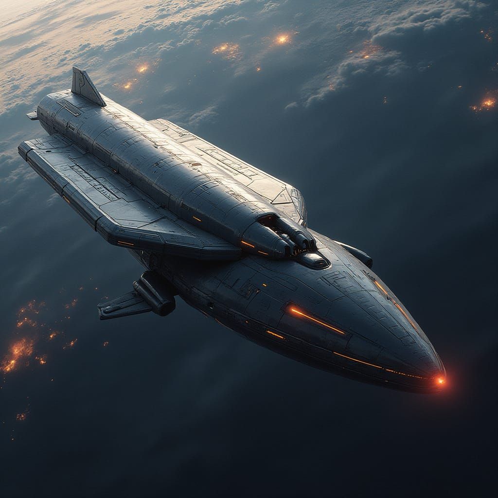 Space Shuttle Docks with UFO in Orbit