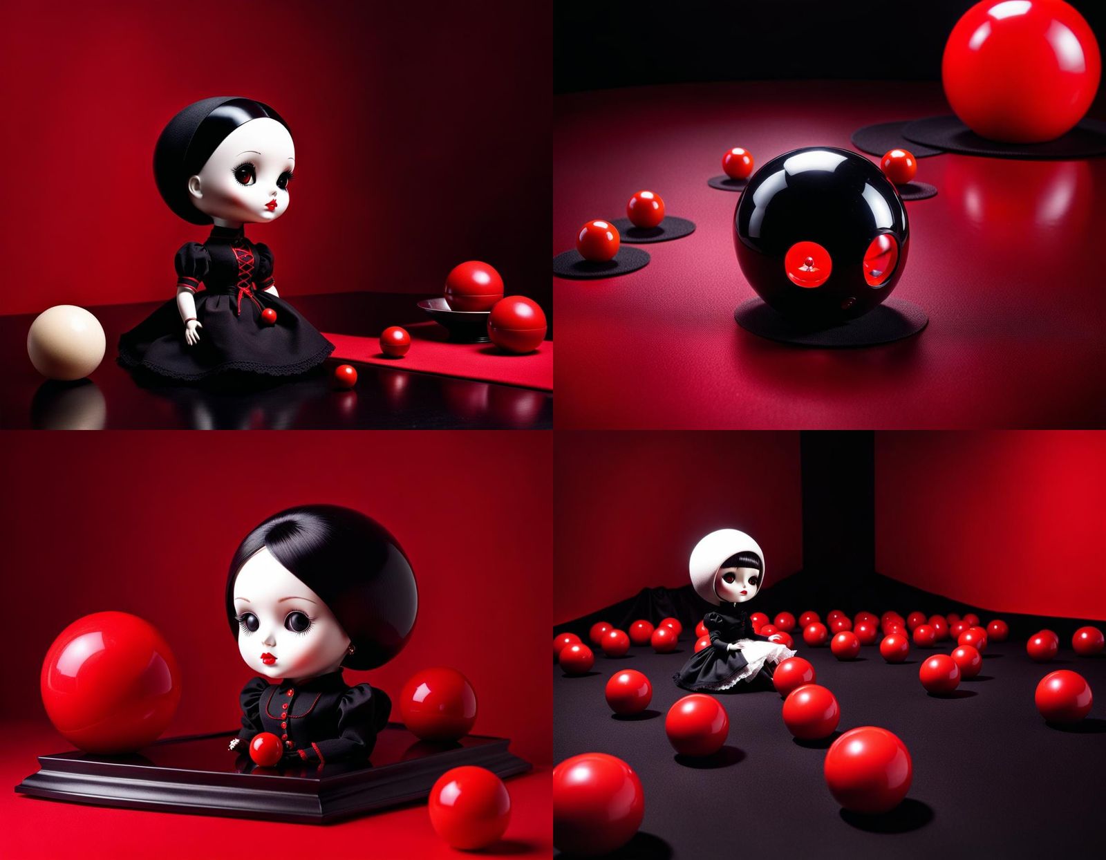 Surreal Macabre: Agony of Doll in Minimalist Space