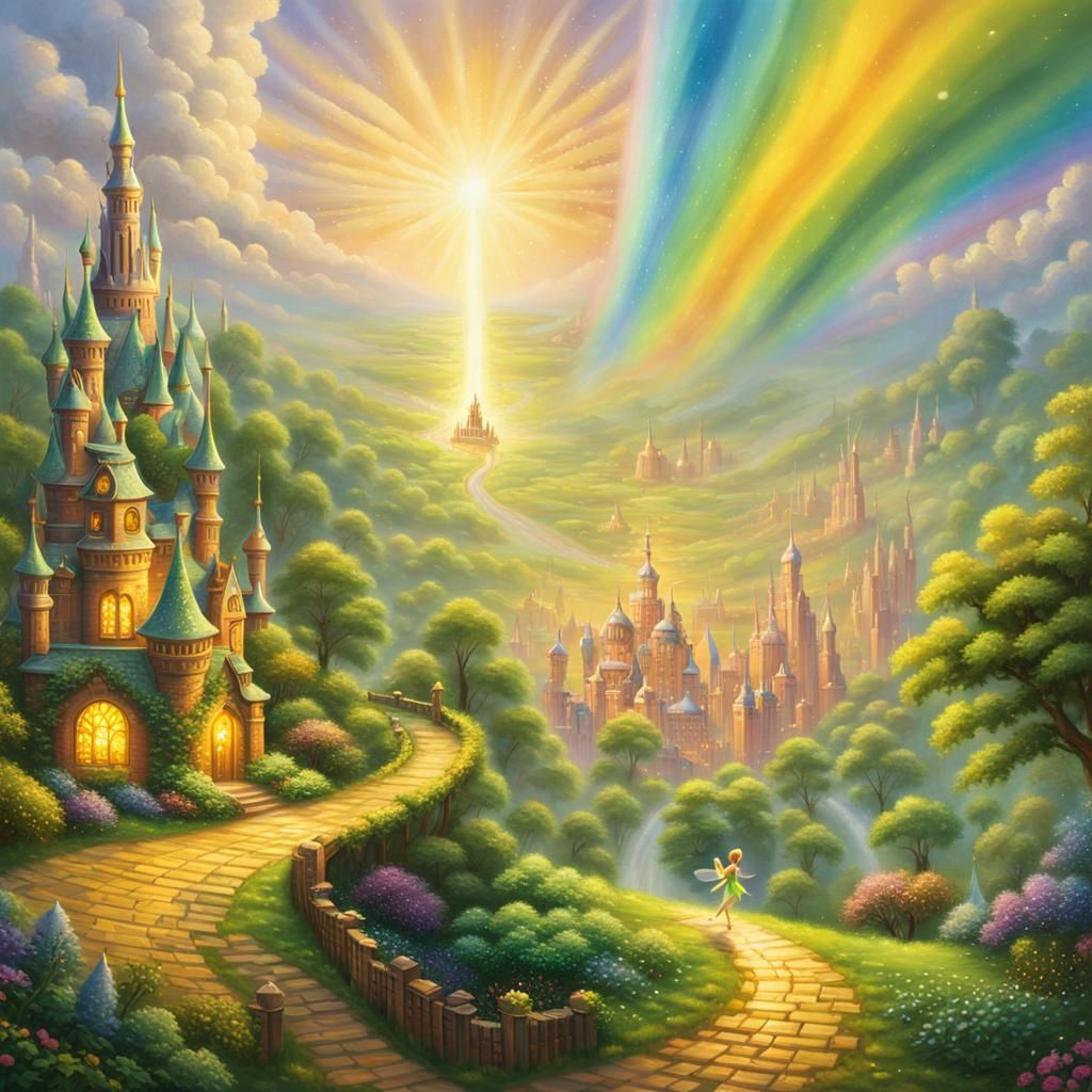 Tinkerbell Sprinkling Pixie Dust in Emerald City