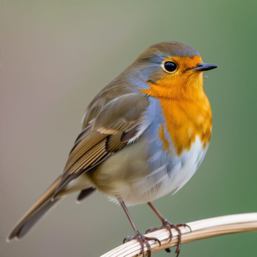 Proud Robin Perched on a Branch