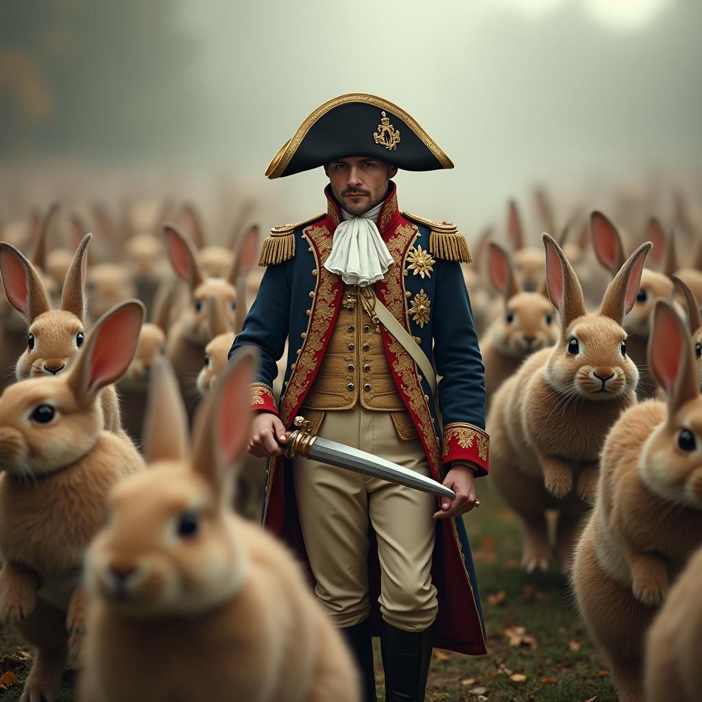 Napoleon's Rabbit Attack: A Cinematic Spectacle