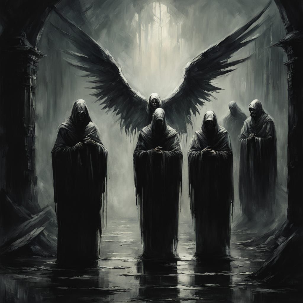 Angels of Horror in Dark Surrealism