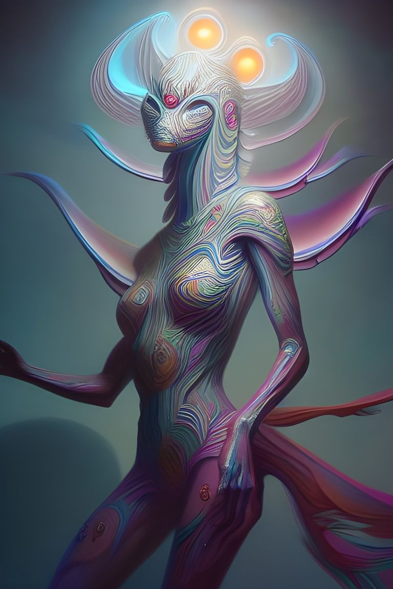 Psychedelic Surrealism Entities in Maximalist Art