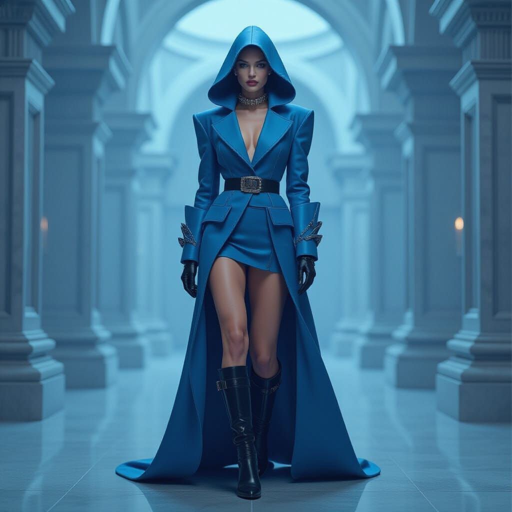 Futuristic Outfit in High Fashion Editorial