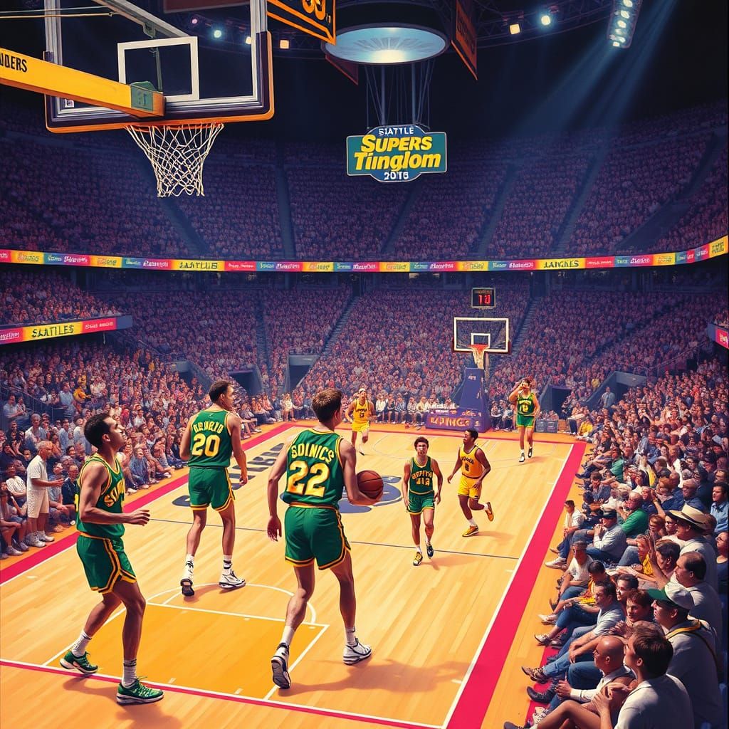 Seattle Super Sonics Victory at the Kingdome