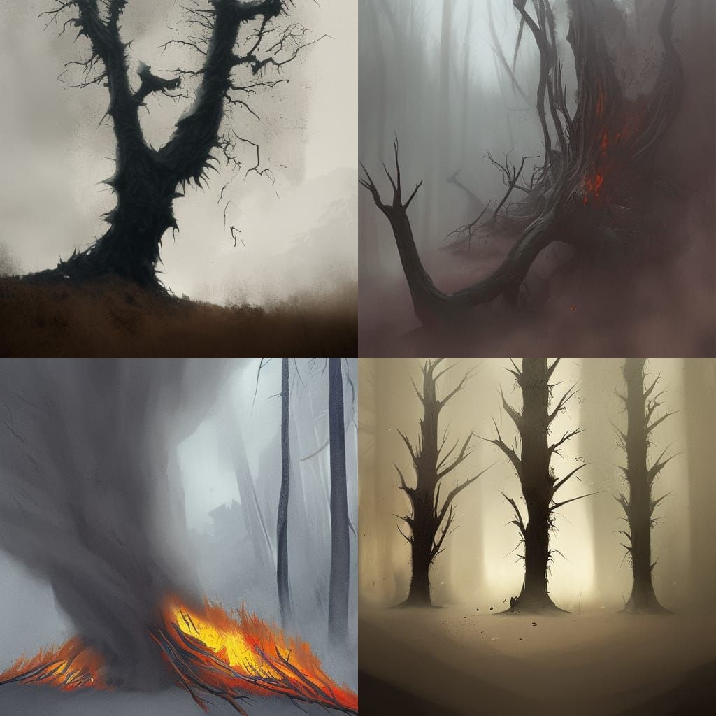Fiery Ice Tree: A Sinister Elemental Fusion