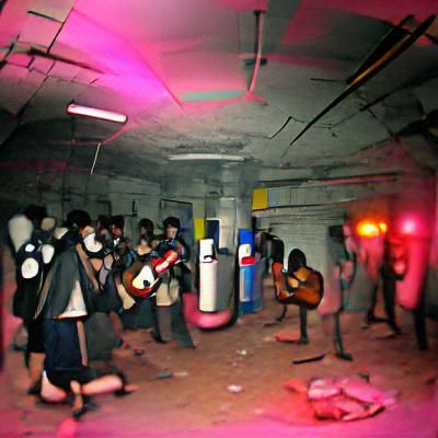 Cyberpunk Cyborgs Fight in Underground Arena
