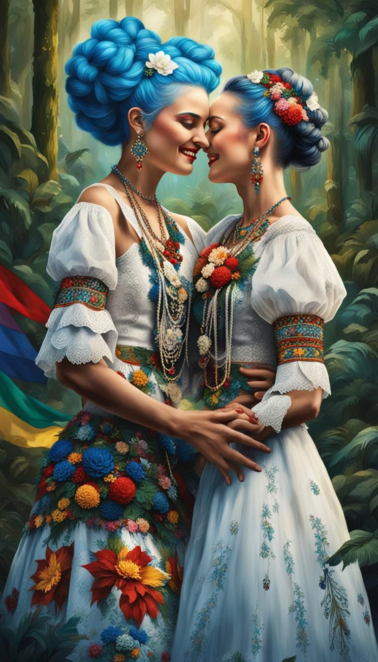 Two Brides' First Dance in Polish Folkloric Style