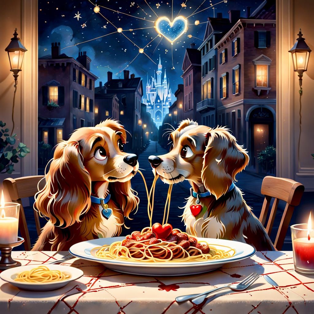 The Lady and the Tramp's Magical Spaghetti Moment in Stylize...