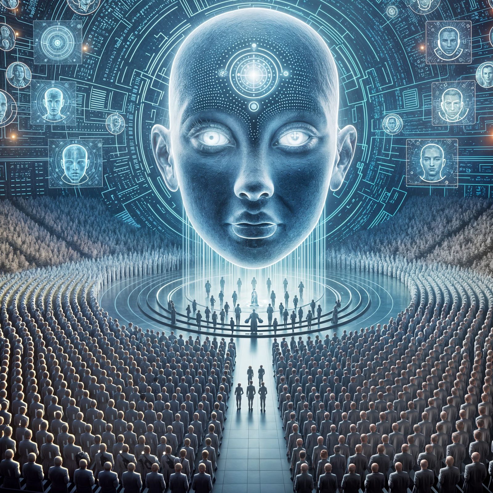 AI Divinity in Futuristic Virtual Realm