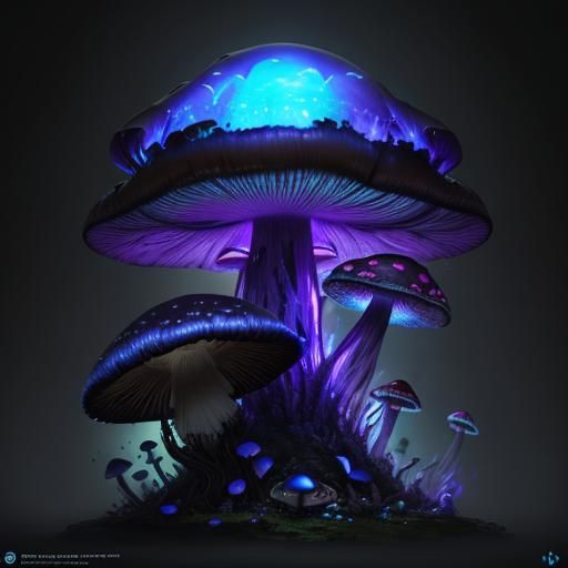 Spectral Nitro-Shroom: Fantasy Concept Art