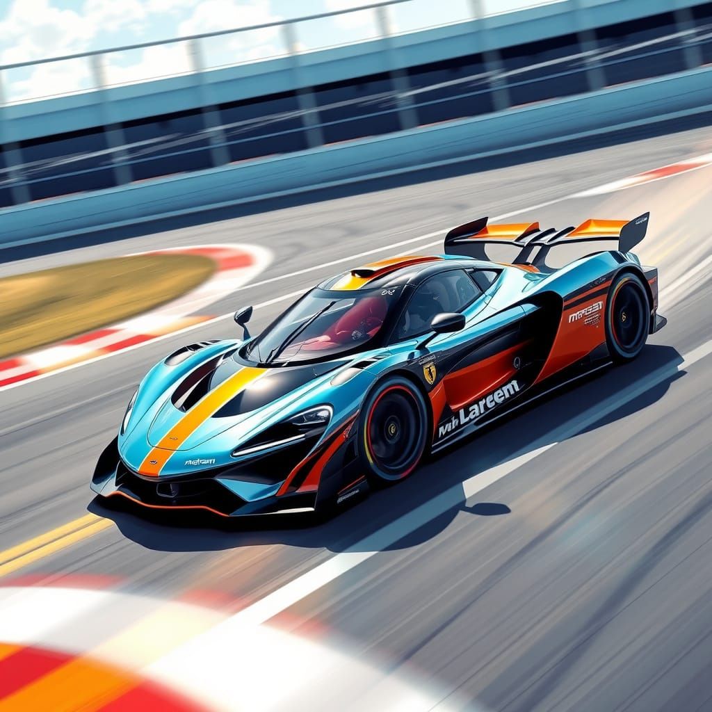 Futuristic McLaren Speeds Through Modern Circuit