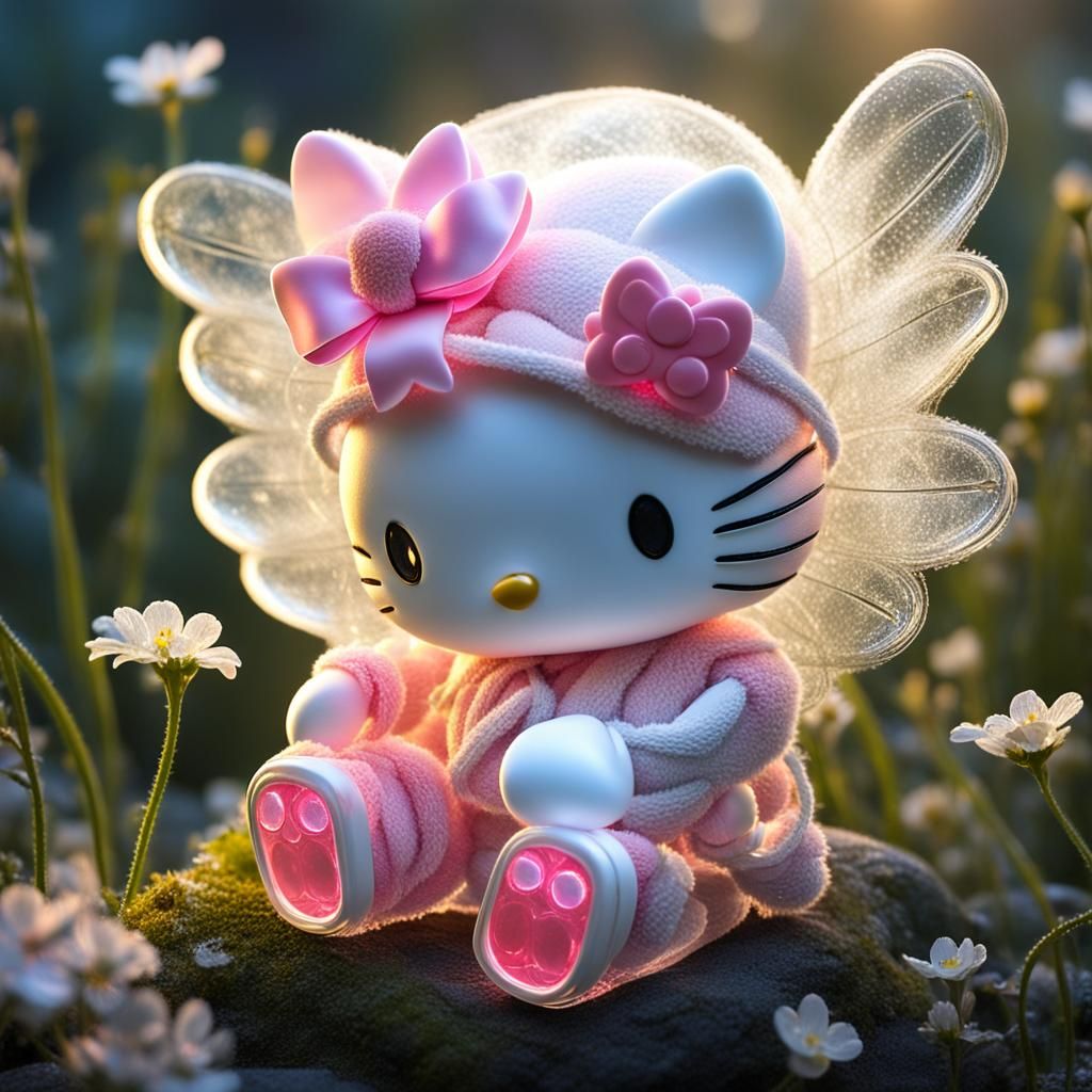 Hello Kitty with Transparent Wings in Dew