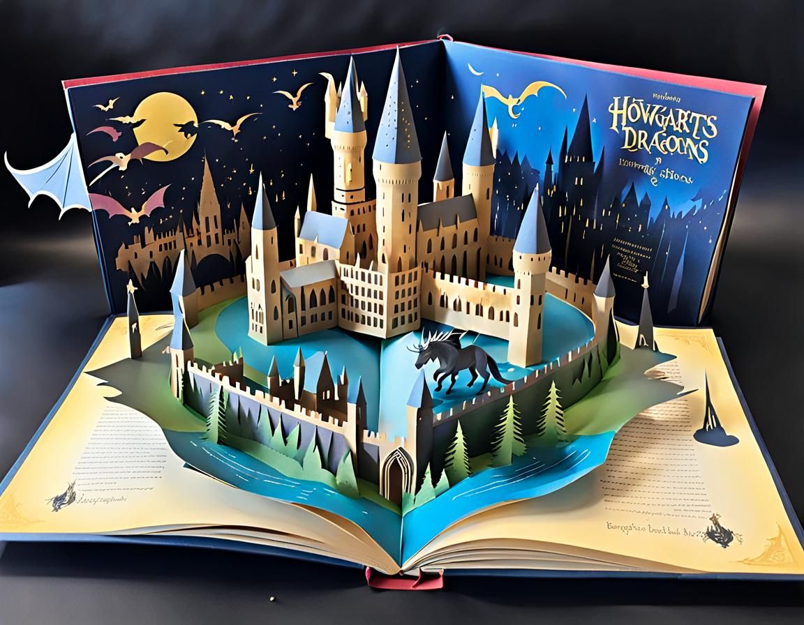 Pop-Up Wizarding Book: Hogwarts, Unicorns, Dragons
