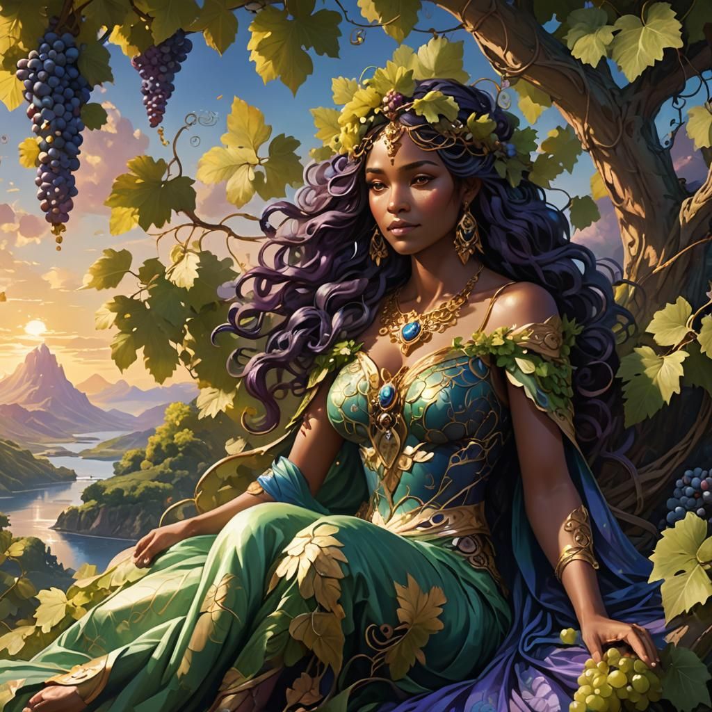 Lush Island Goddess in Golden Light