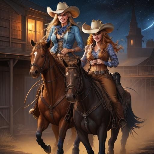 Cowboys and Cowgirls Night in Comic Book Art