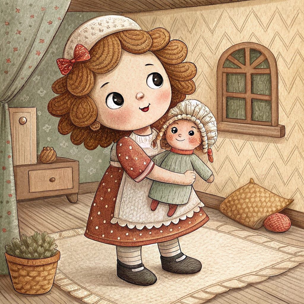 A textured oil painting, fantasy, ✨✨ , vintage storybook ill...