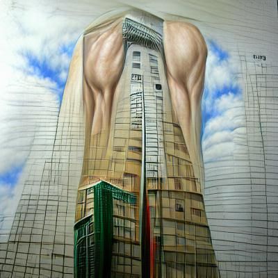 Hyperrealistic Very Tall Building Architecture