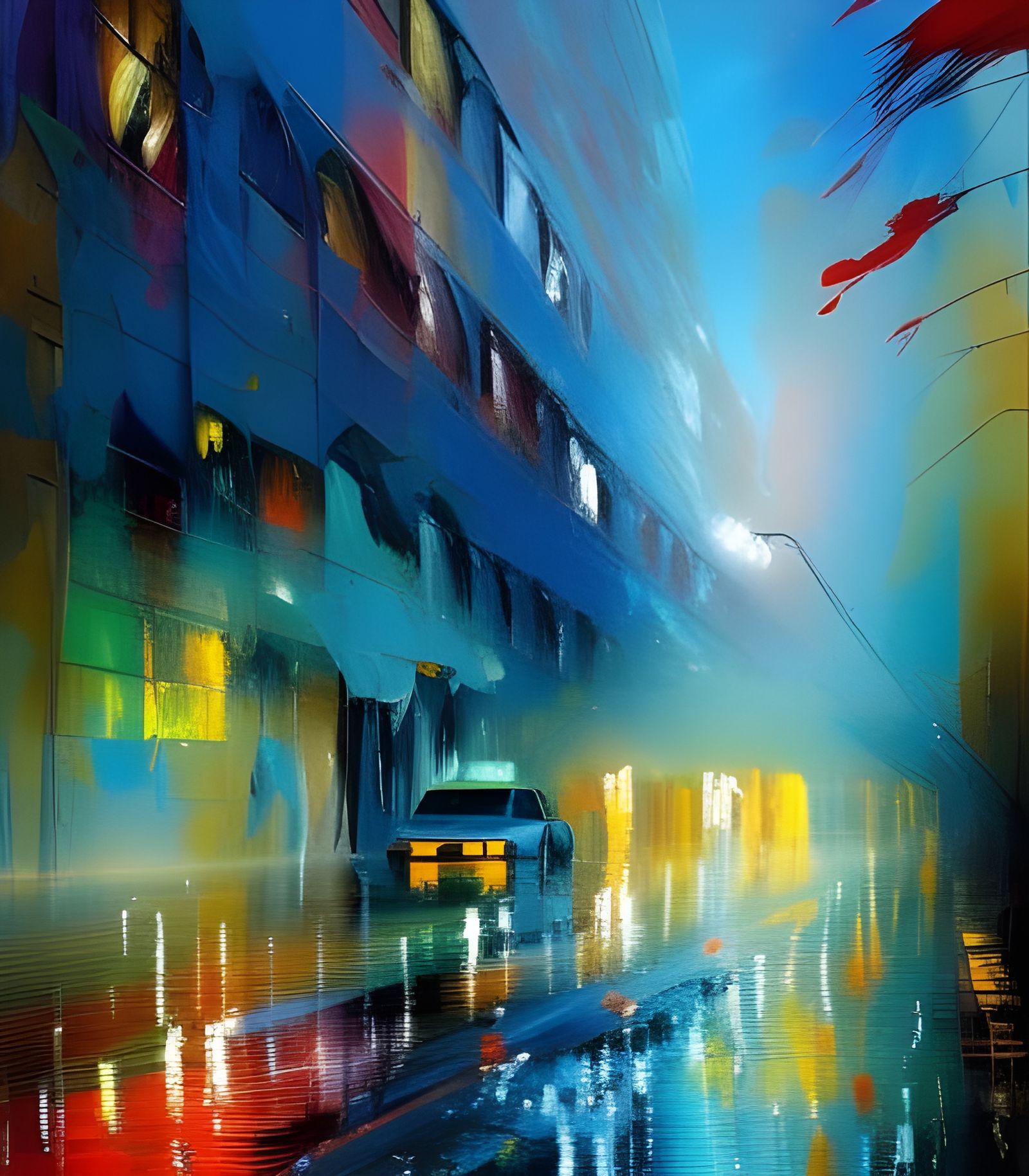 Western Scene Speedpainting in Mixed Media Style