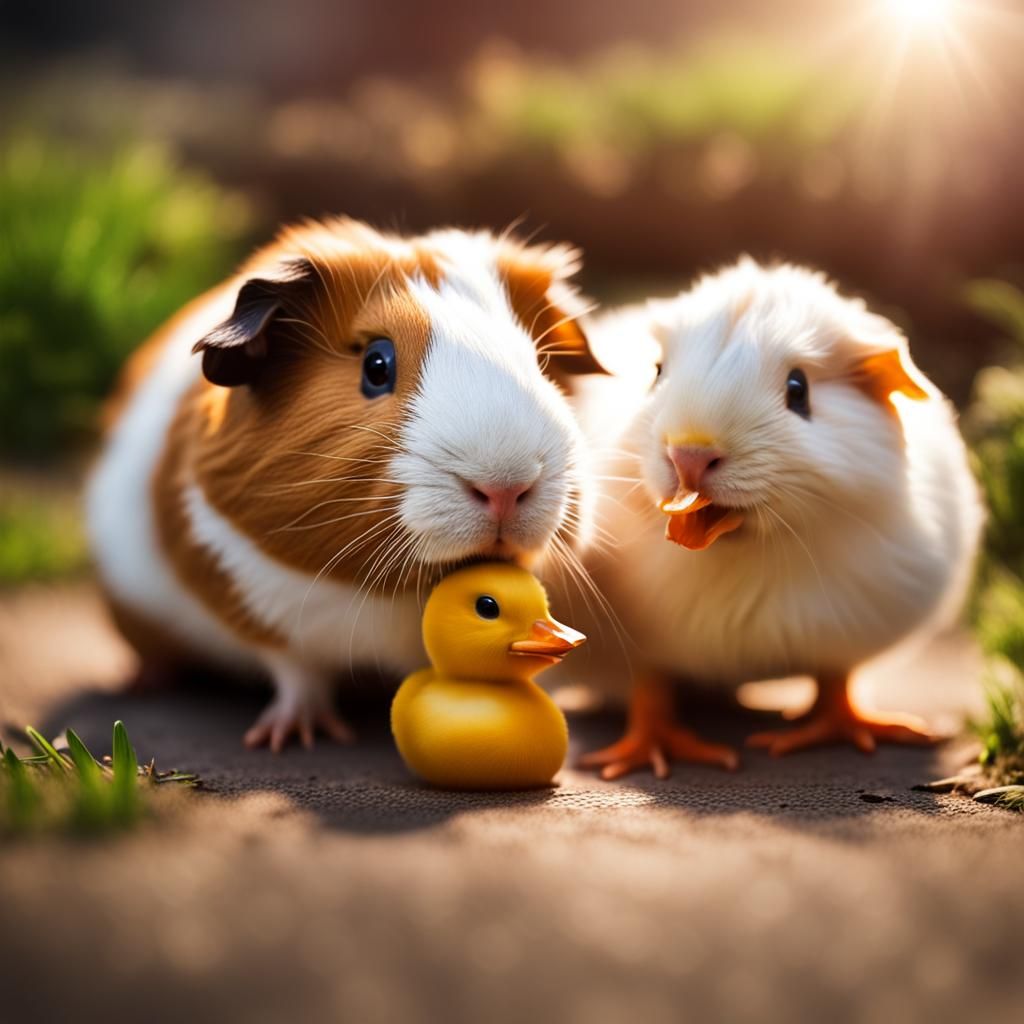 Guinea Pig and Duck Concept Art in 8k