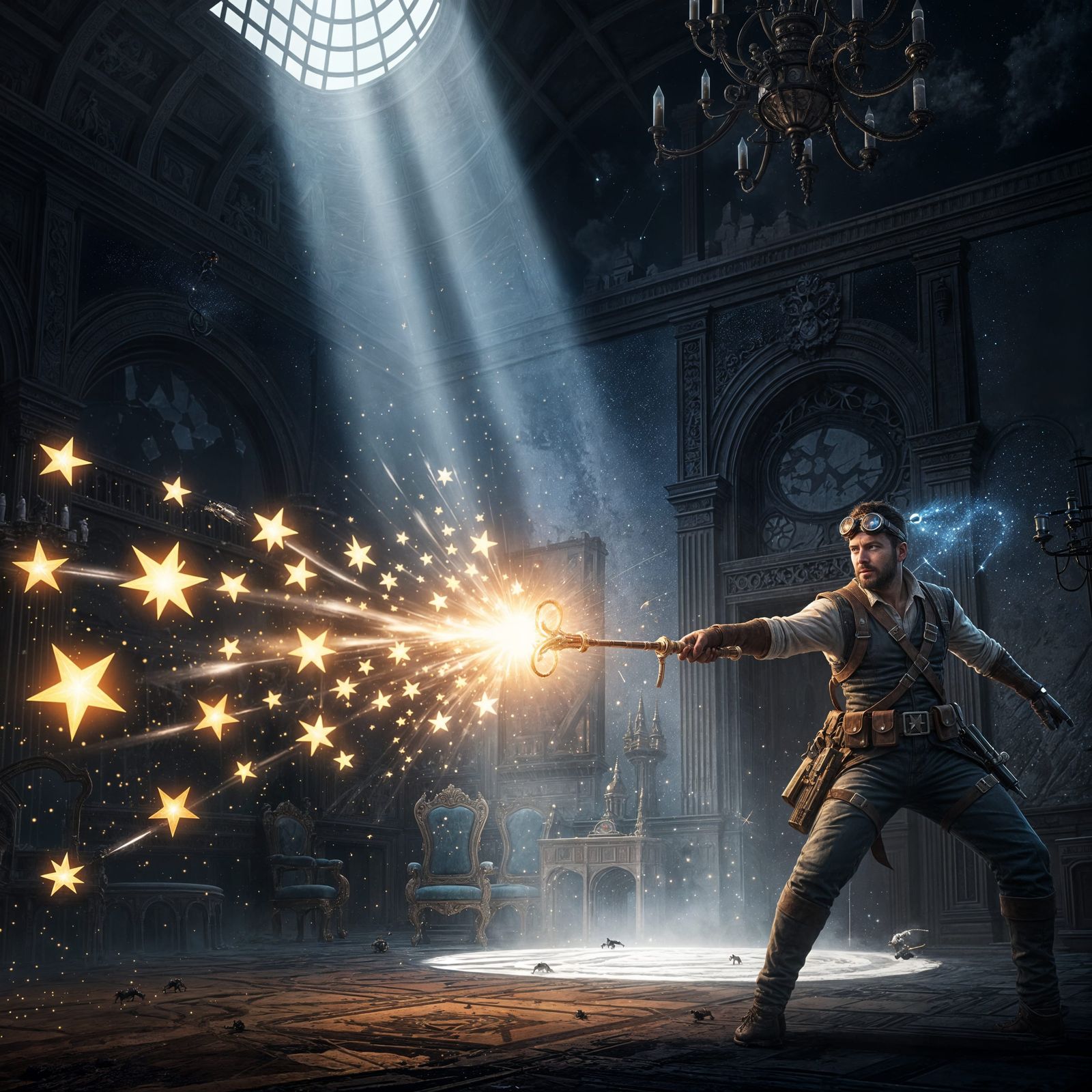 Magic Exterminator Wards Off Pests with Wand and Stars