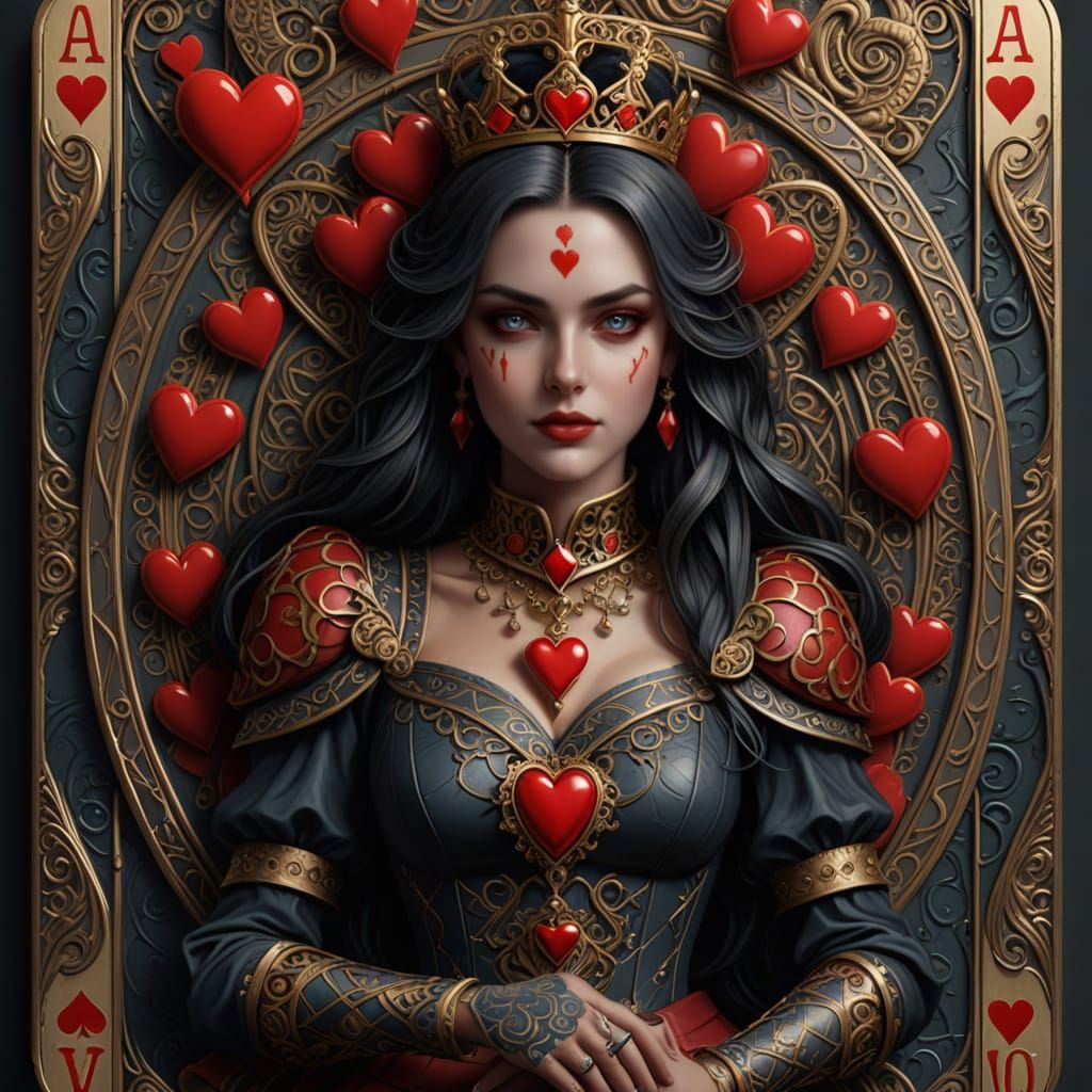 Queen of Hearts Tattoo-Inspired Matte Painting