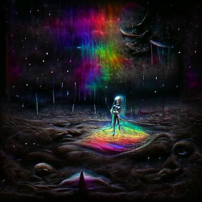 Holographic Rainbow in the Dark Cosmic Illustration