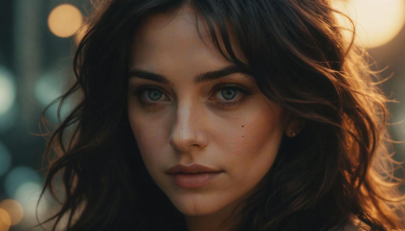 Dramatic Cinematic Film Still in Black Ink