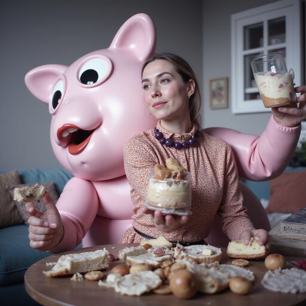 Surreal Photomontage of Baking Women, Situationist Style