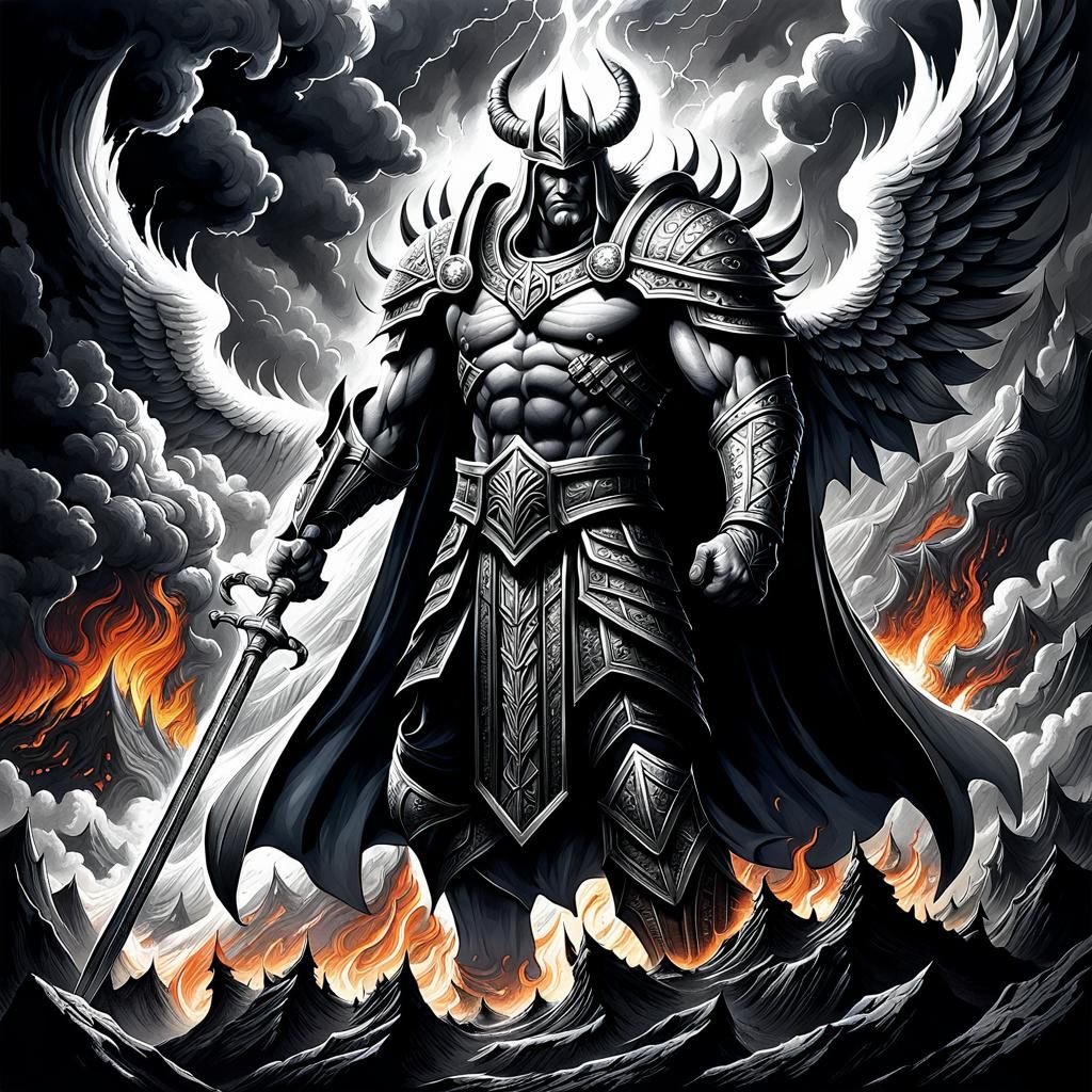 Heroic Fantasy Figure Ready for Battle