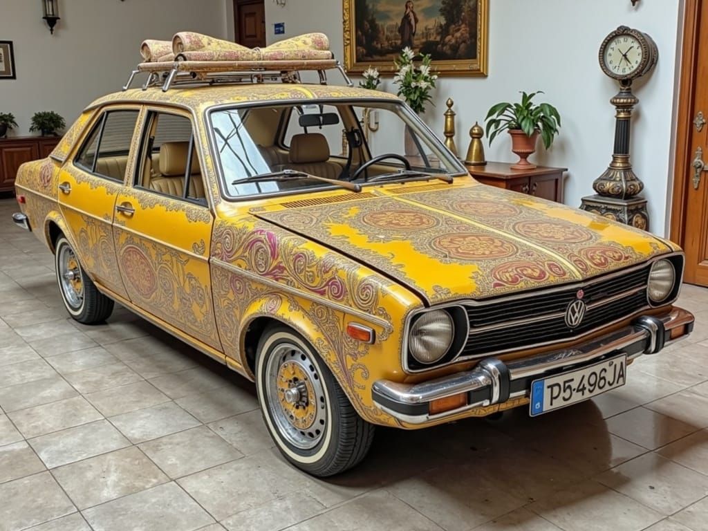 Surreal Hyperbaric 1978 Toyota Corolla Volkswagen in Ornate ...