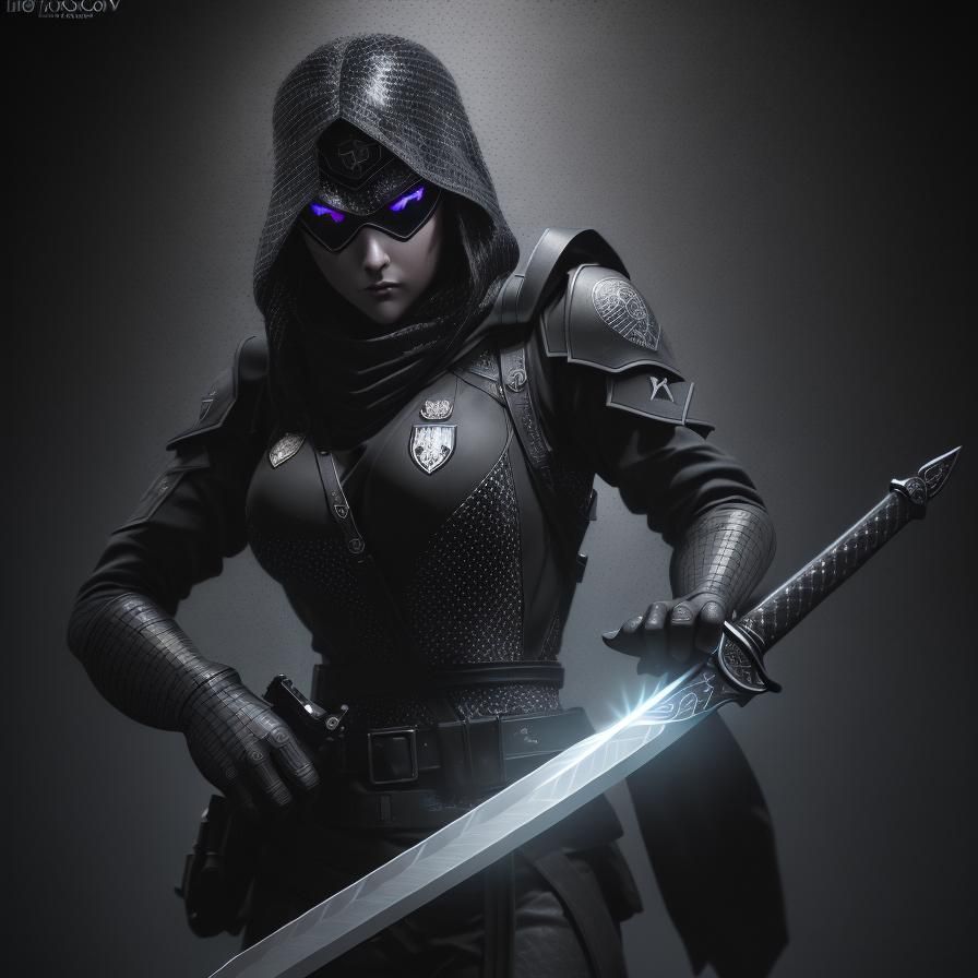 Metallic Military Emblem with Sword and Grenade in 3D