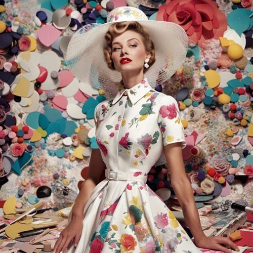 Vogue Fashion. Homage Cecil Beaton.