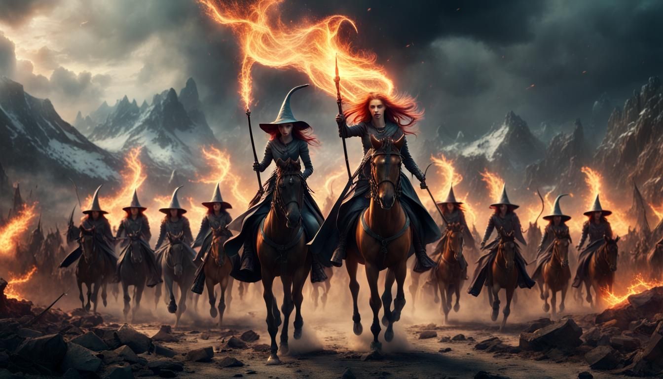 Epic Battlefield Witches: Magic and Mayhem Unleashed