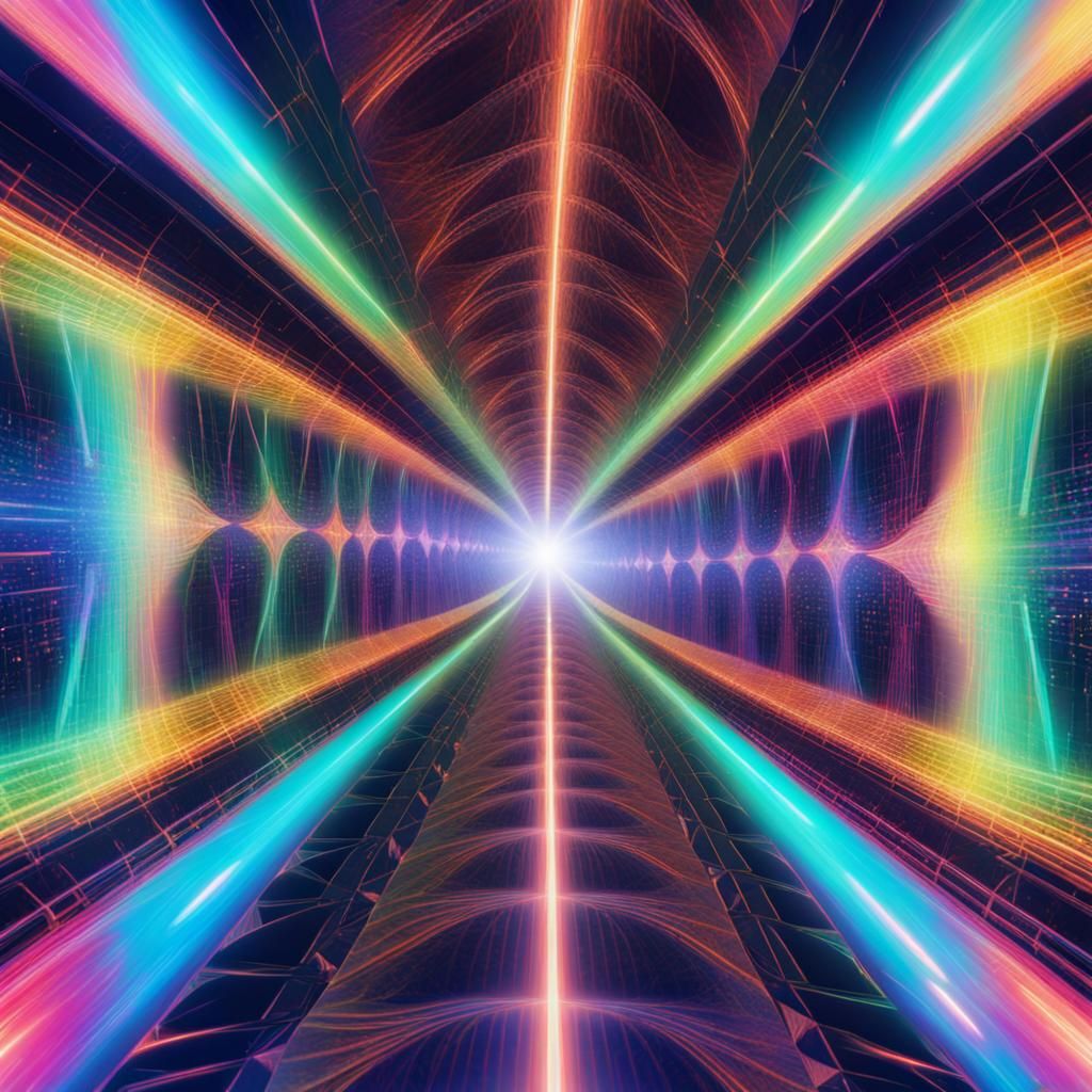 Hyperspace Tunnel with Laser Beam in Mixed Media