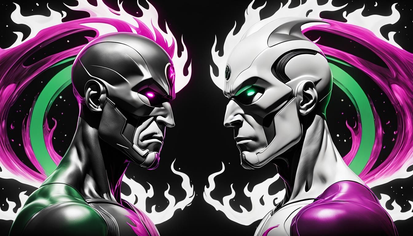 Duality in Black and White Flames Concept Art