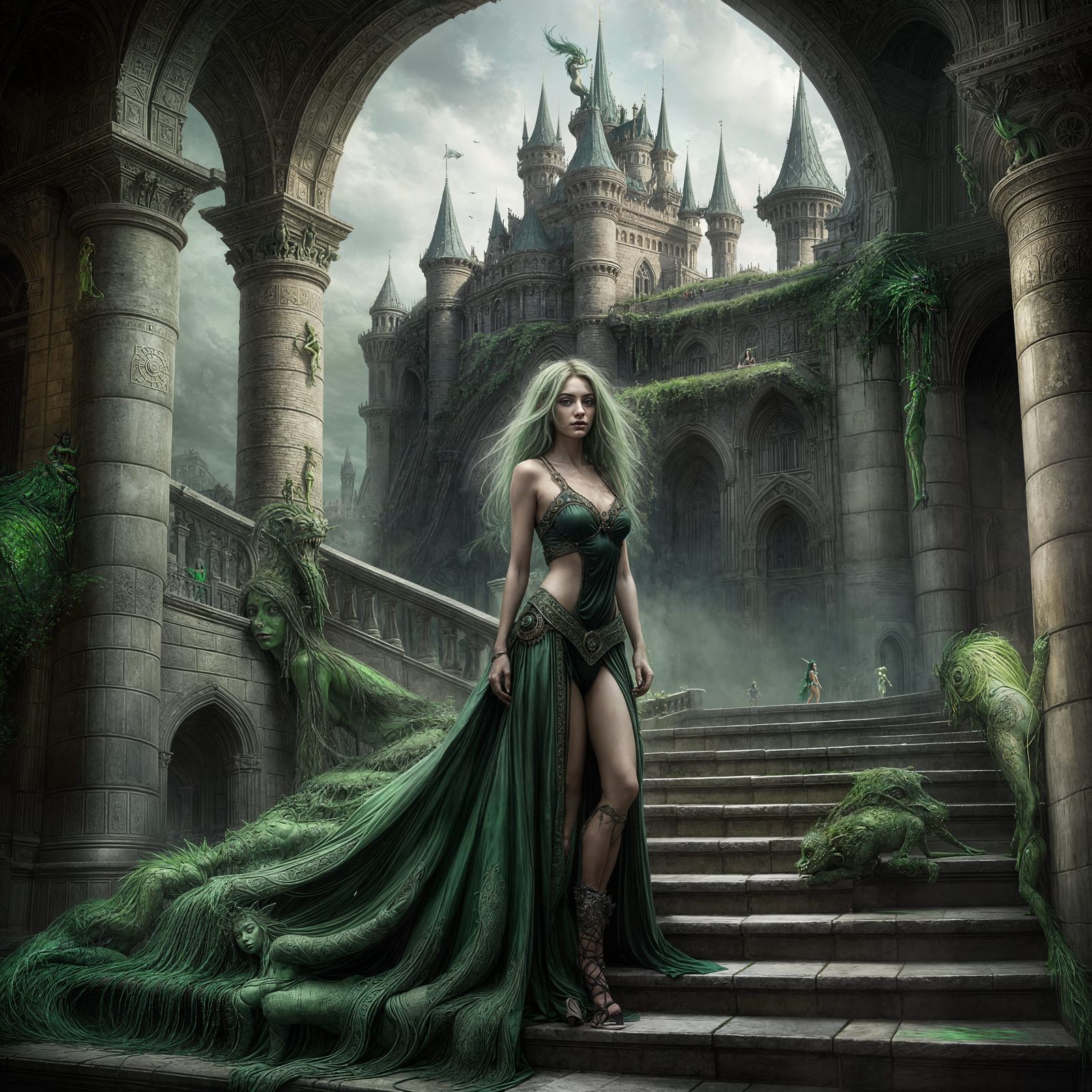 Ethereal Goblin Princess in Baroque Splendor