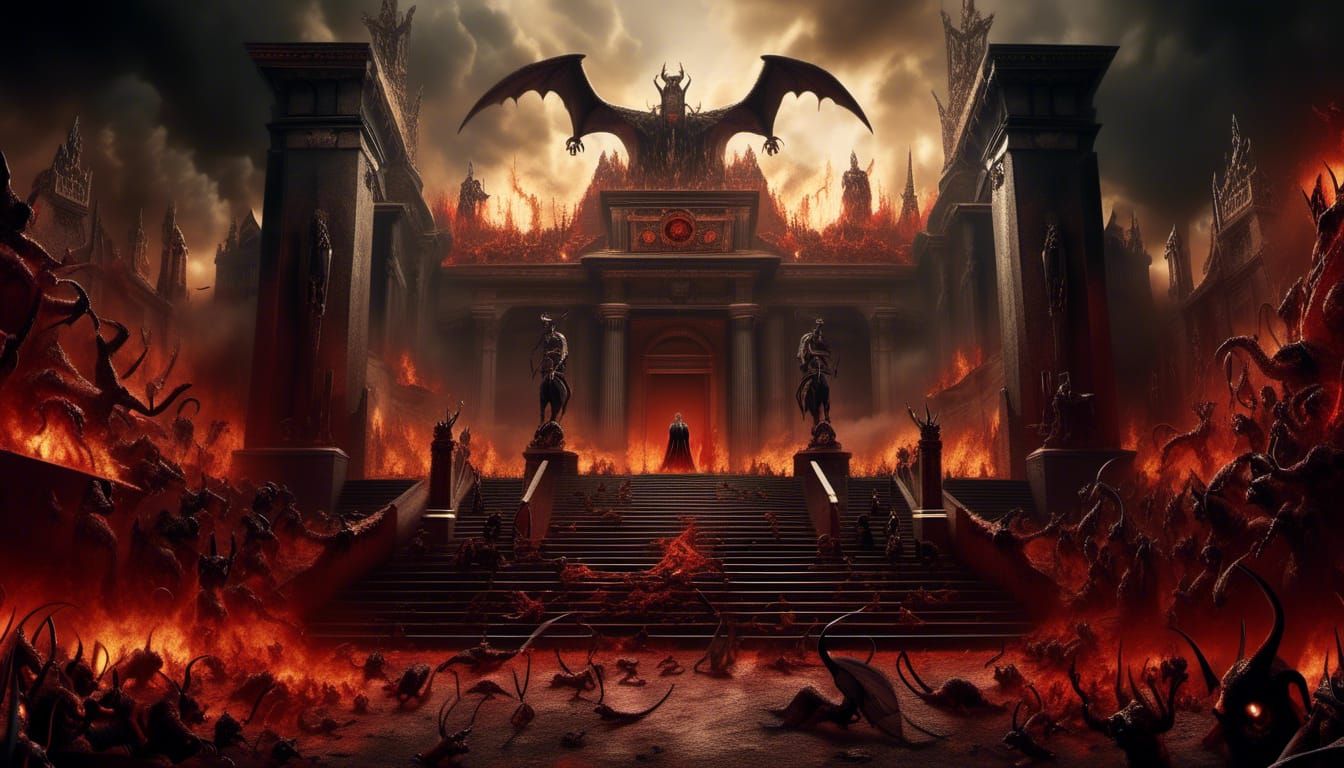 Demonic Entrance to Hell in Cinematic Style