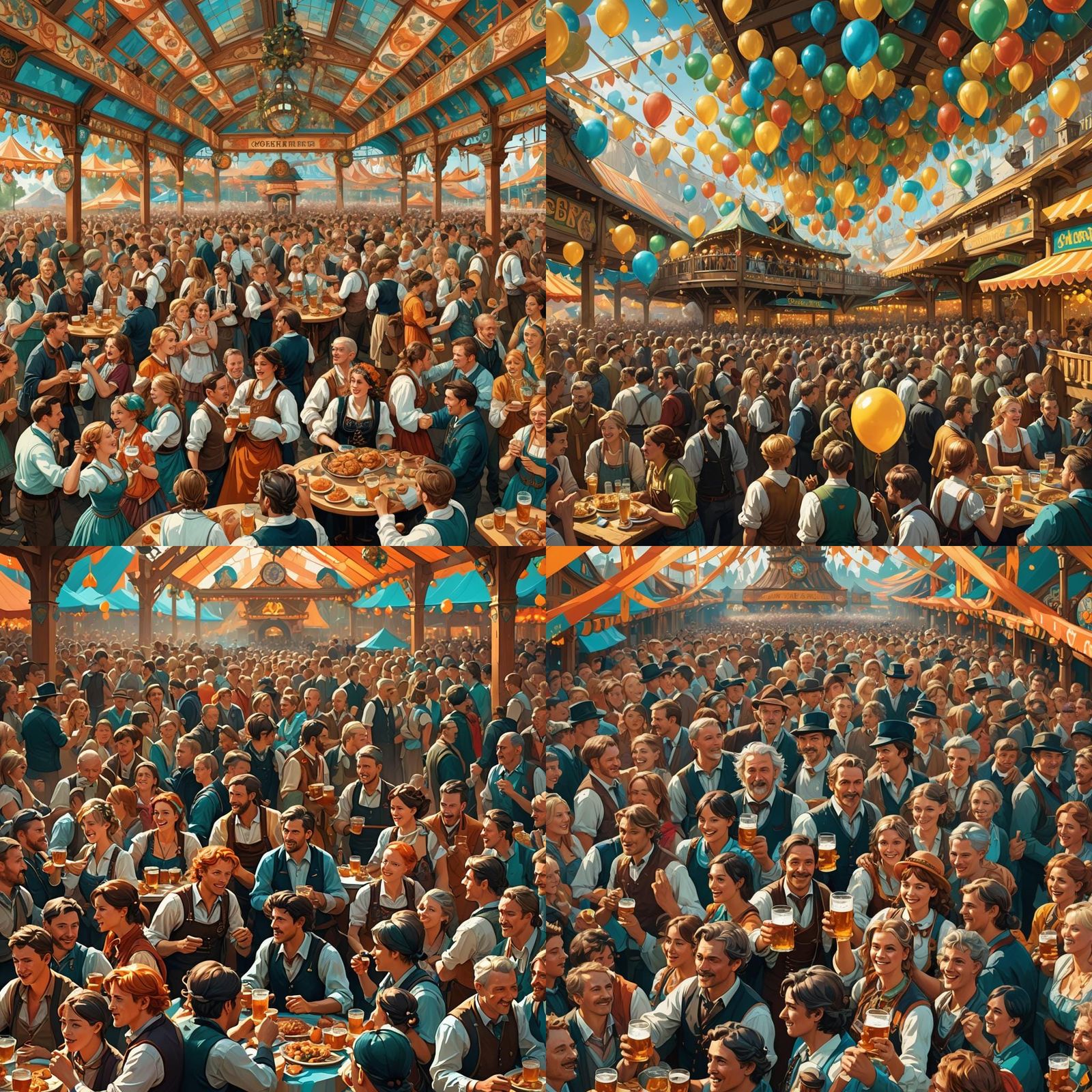 Oktoberfest Merriment in Hyperdetailed Digital Art