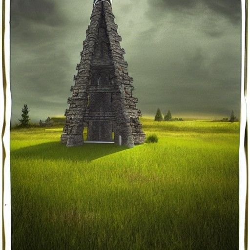 Magic Wizard Tower on a Meadow